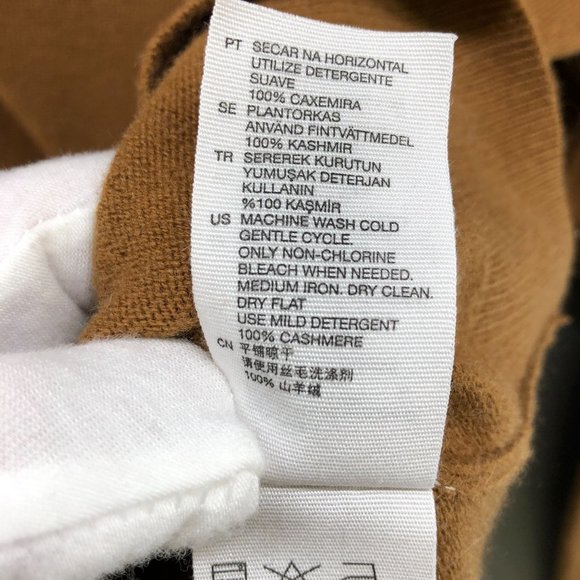 & Other Stories Cashmere Mock Neck Sweater Tan Brown Womens Medium M - Picture 10 of 12